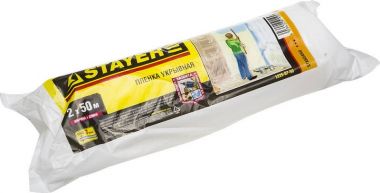 12250750 — Пленка STAYER STANDARD защитная укрывочная, HDPE, в рулоне, 7 мкм, 2 х 50 м STAYER