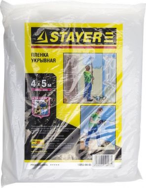 122530405 — Пленка STAYER PROFI защитная укрывочная, LDPE, 30 мкм, 4 х 5 м STAYER