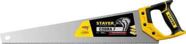 151050Z02 — Ножовка универсальная (пила) COBRA 7 500 мм, 7 TPI, универс. зуб, рез вдоль и поперек волокон, для средних заготовок, фанеры, дсп, мдф, STAYER STAYER