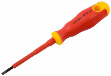 251410307Z01 — Отвертка STAYER PROFIL ELECTRO диэлектрическая до 1000в  двухкомп рукоятка  SL 3 0 х 75мм STAYER