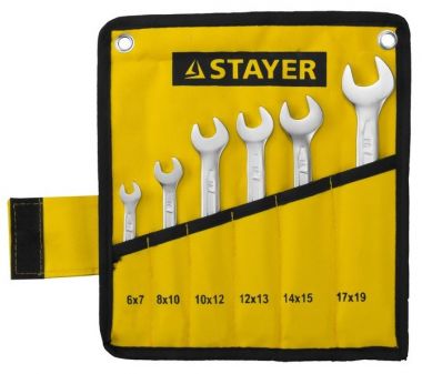 27035H6 — Набор рожковых гаечных ключей 6 шт  6  19 мм  STAYER STAYER
