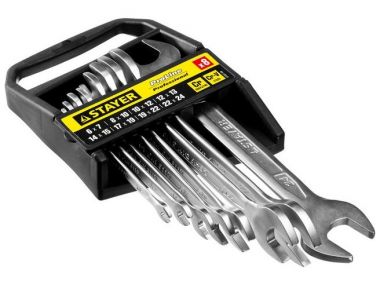 27037H8 — Набор рожковых гаечных ключей 8 шт  6  24 мм  STAYER STAYER