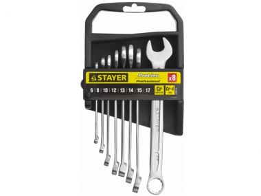27083H8 — Набор комбинированных гаечных ключей 8 шт  6  17 мм  STAYER STAYER