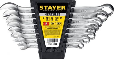 27085H8Z01 — Набор комбинированных гаечных ключей 8 шт  8  19 мм  STAYER HERCULES STAYER