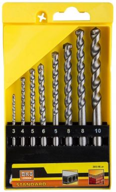 2912H8Z01 — Набор STAYER сверла STANDARD по бетону  3  4  5  6  6  8  8 10мм  8шт STAYER