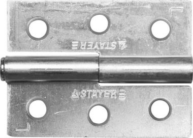 37613651L — Петля дверная STAYER MASTER разъемная  цвет белый цинк  левая  65мм STAYER