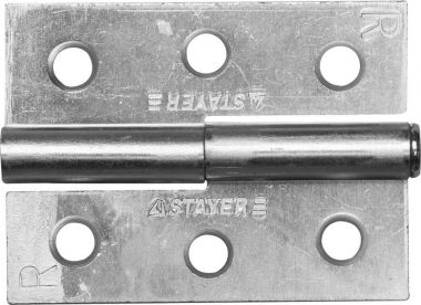 37613651R — Петля дверная STAYER MASTER разъемная  цвет белый цинк  правая  65мм STAYER