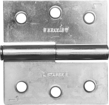 37613751L — Петля дверная STAYER MASTER разъемная  цвет белый цинк  левая  75мм STAYER