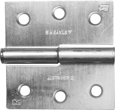 37613751R — Петля дверная STAYER MASTER разъемная  цвет белый цинк  правая  75мм STAYER