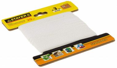 5042003020 — Шнур STAYER STANDARD хозяйственнобытовой  полипропиленовый  вязанный  без сердечника  белый  D 3  20м STAYER