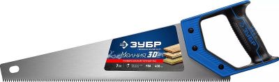 1507740Z01 — Ножовка универсальная (пила) молния3D 400мм, 7TPI, 3D зуб, точный рез вдоль и поперек волокон, для средних заготовок из всех видов материалов, зубр ЗУБР