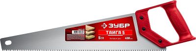 1508340 — Ножовка для быстрого реза тайга5 400 мм, 5 TPI, быстрый рез поперек волокон, для крупных и средних заготовок, зубр ЗУБР