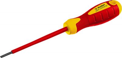 2526130075Z01 — Отвертка диэлектрическая до 1000в  зубр профессионал профи электрик 252613.0075  CRV  трехкомпонент рукоятка  SL 3 X 100 мм ЗУБР