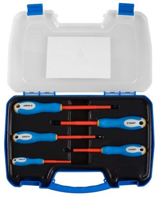 25263H5 — Зубр. набор: отвертки диэлектрические  2комп. рукоятка  до 1000 в  хромованадиевая сталь  5 предметов ЗУБР