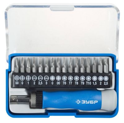 25626H17 — Т17 реверсивная отвертка для точных работ 17 предм.  зубр ЗУБР
