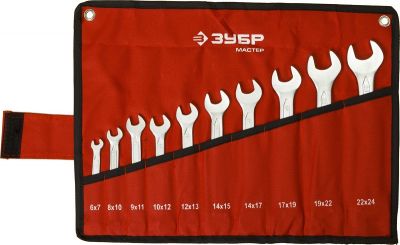 27010H6 — Набор рожковых гаечных ключей 6 шт  6  19 мм  зубр ЗУБР