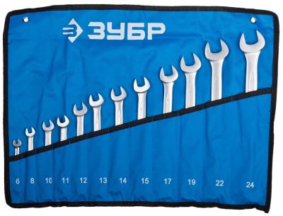 27022H12 — Набор комбинированных гаечных ключей 12 шт  6  24 мм  зубр ЗУБР