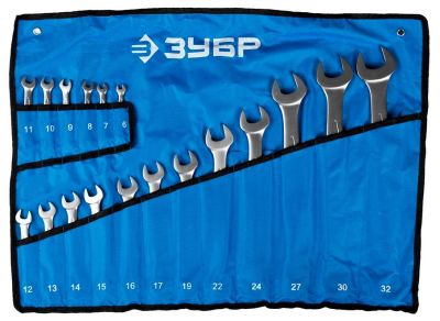 27022H18 — Набор комбинированных гаечных ключей 18 шт  6  32 мм  зубр ЗУБР