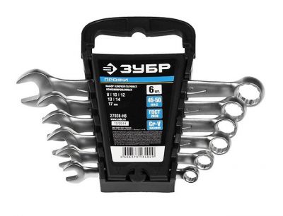 27028H6 — Набор комбинированных гаечных ключей 6 шт  8  17 мм  зубр ЗУБР