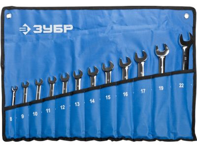 27074H6 — Набор комбинированных гаечных ключей трещоточных 6 шт  8  17 мм  зубр ЗУБР