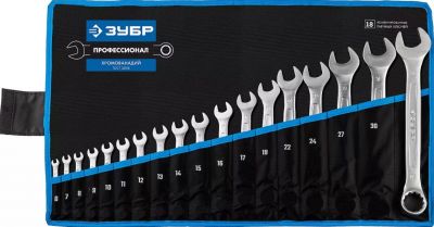 27087H18Z01 — Набор комбинированных гаечных ключей 18 шт  6  32 мм  зубр ЗУБР