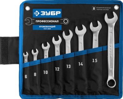 27087H8Z01 — Набор комбинированных гаечных ключей 8 шт  6  17 мм  зубр ЗУБР
