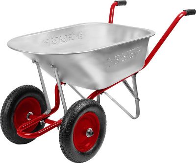 39952 — Зубр т21 тачка садовостроительная двухколесная, 180 кг ЗУБР