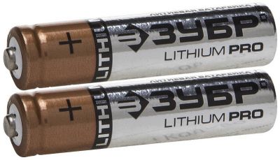 592012C — Батарейка зубр LITHIUM PRO  литиевая LIFES2  AAA  1 5в  2шт ЗУБР