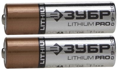 592022C — Батарейка зубр LITHIUM PRO  литиевая LIFES2  AA  1 5 в  2шт ЗУБР