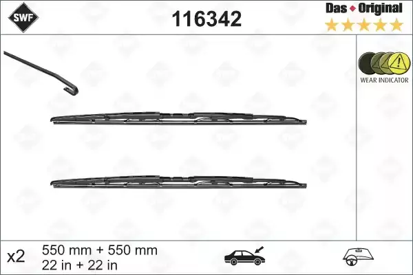 116342 — Щетка стеклоотчистителя 550мм SWF
