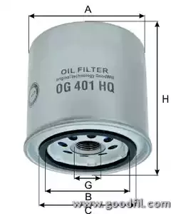 OG401HQ — Фильтр масляный двигателя GOODWILL