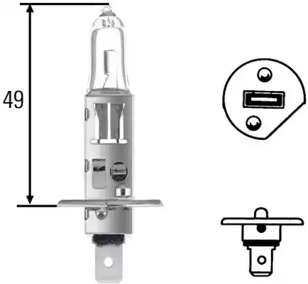 8GH002089401 — Лампа Галоген(H1) BEHR-HELLA