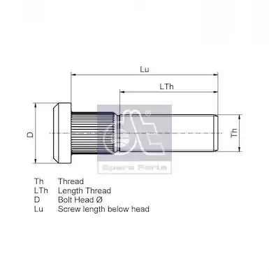 265100 — Шпилька колесная DIESEL TECHNIC