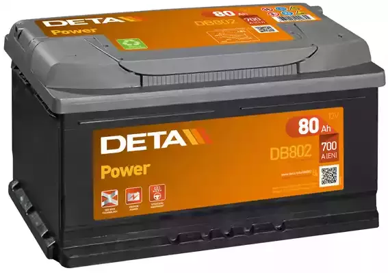 DB802 — Аккумуляторная батарея 80AH DETA POWER 12 V 80 AH DETA