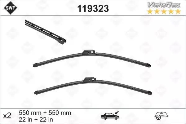 119323 — Щетка стеклоочистителя VISIOFLEX 550мм/550мм(ком-т) SWF